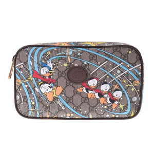 GUCCI Disney Collaboration Donald Duck Brown Belt Bag GG Supreme Canvas Waist